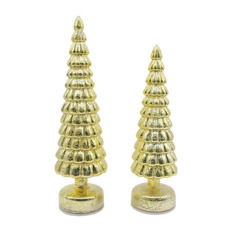Adornos de mesa giratorios para árbol de Navidad con luz LED de 10×38 y 10×33cm