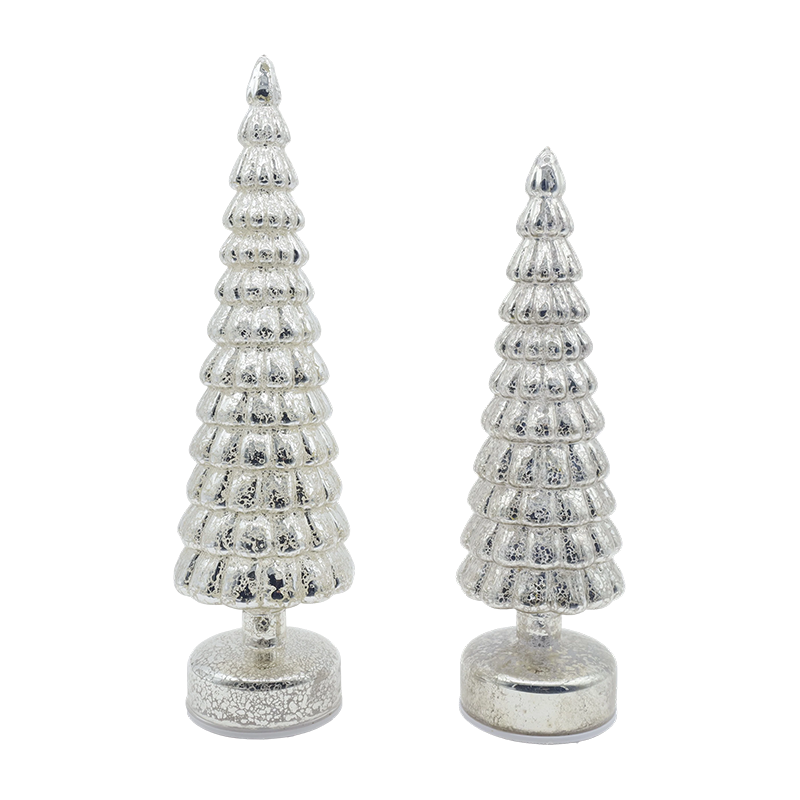 Adornos de mesa giratorios para árbol de Navidad con luz LED de 10×38 y 10×33cm