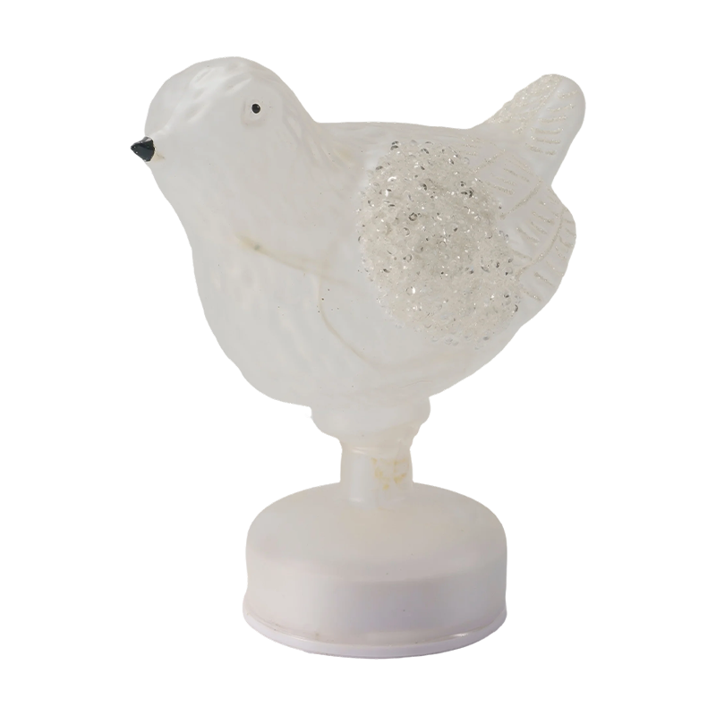 Luz de mesa decorativa con forma de pájaro con purpurina/lentejuelas (con LED)