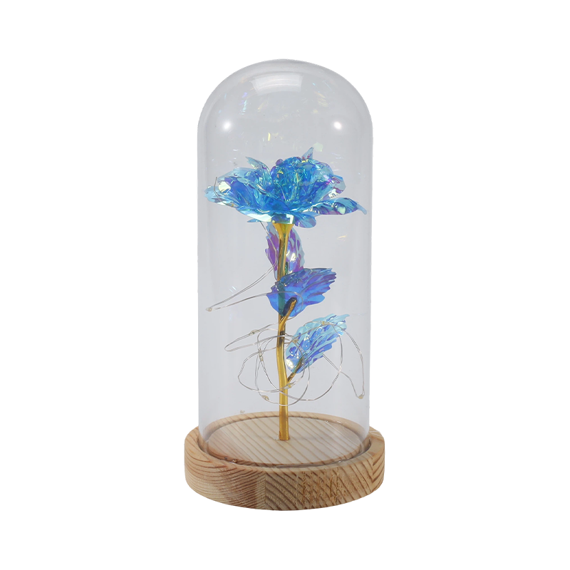 Luz de campana de cristal Galaxy Rose (con o sin osito de peluche, varios colores)