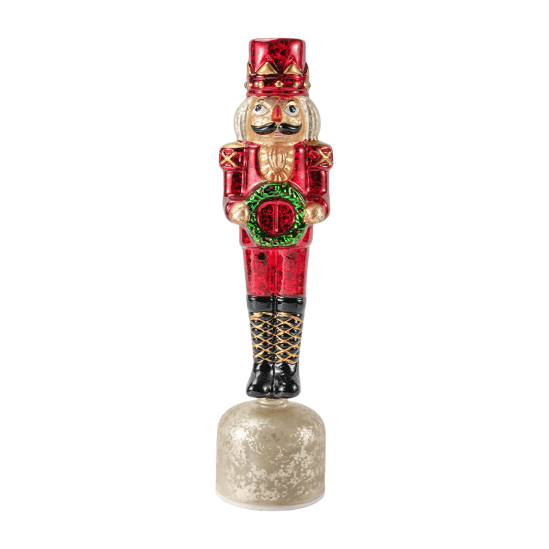 Figura de cascanueces de cristal de mercurio vintage (acabado rojo)