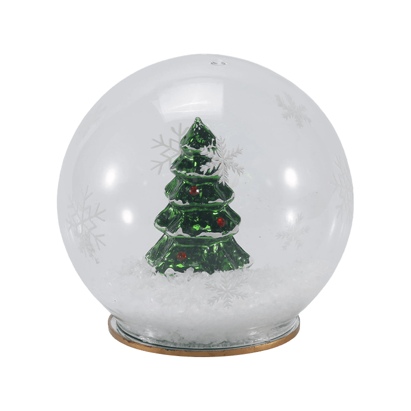 Luz festiva de globo de cristal (estilos iridiscente/árbol de Navidad/escena nocturna/muñeco de nieve)