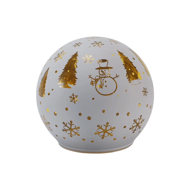 Luz festiva de globo de cristal (estilos iridiscente/árbol de Navidad/escena nocturna/muñeco de nieve)