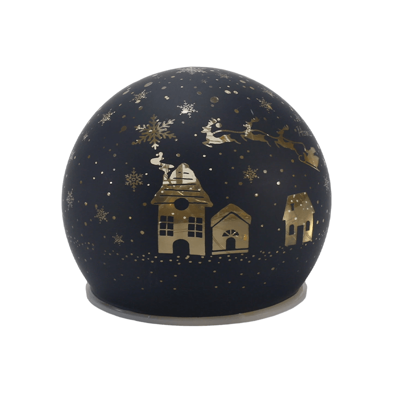 Luz festiva de globo de cristal (estilos iridiscente/árbol de Navidad/escena nocturna/muñeco de nieve)