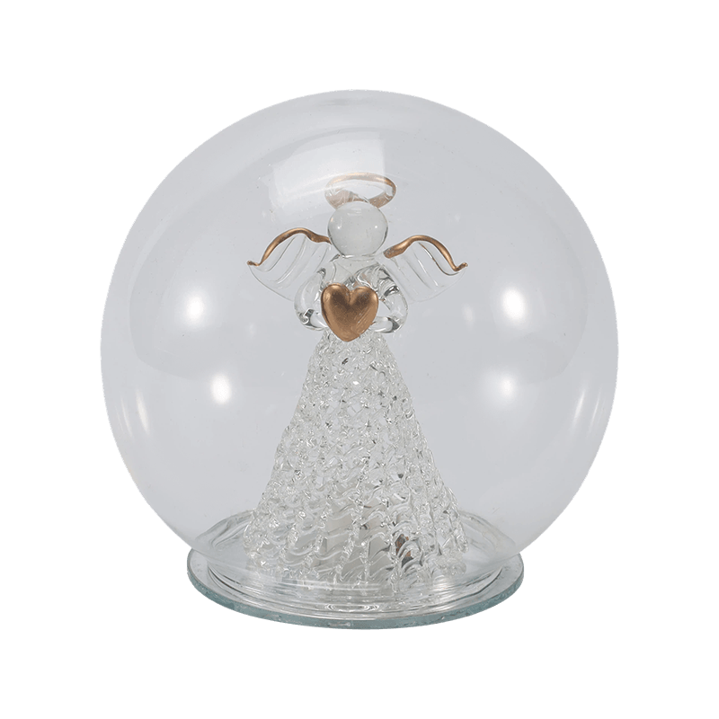 Campana de cristal festiva y luz de globo (estilos de ángel/natividad/árbol de Navidad/bosque de ciervos)