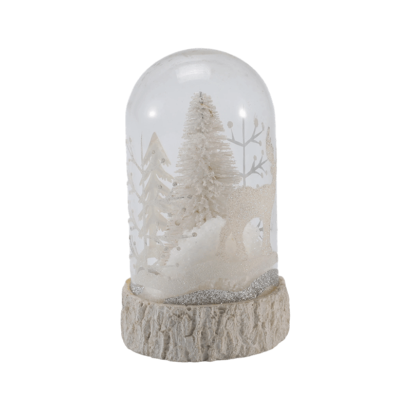 Campana de cristal festiva y luz de globo (estilos de ángel/natividad/árbol de Navidad/bosque de ciervos)