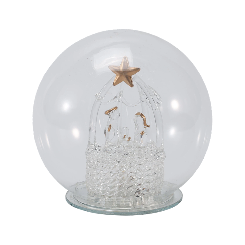 Campana de cristal festiva y luz de globo (estilos de ángel/natividad/árbol de Navidad/bosque de ciervos)