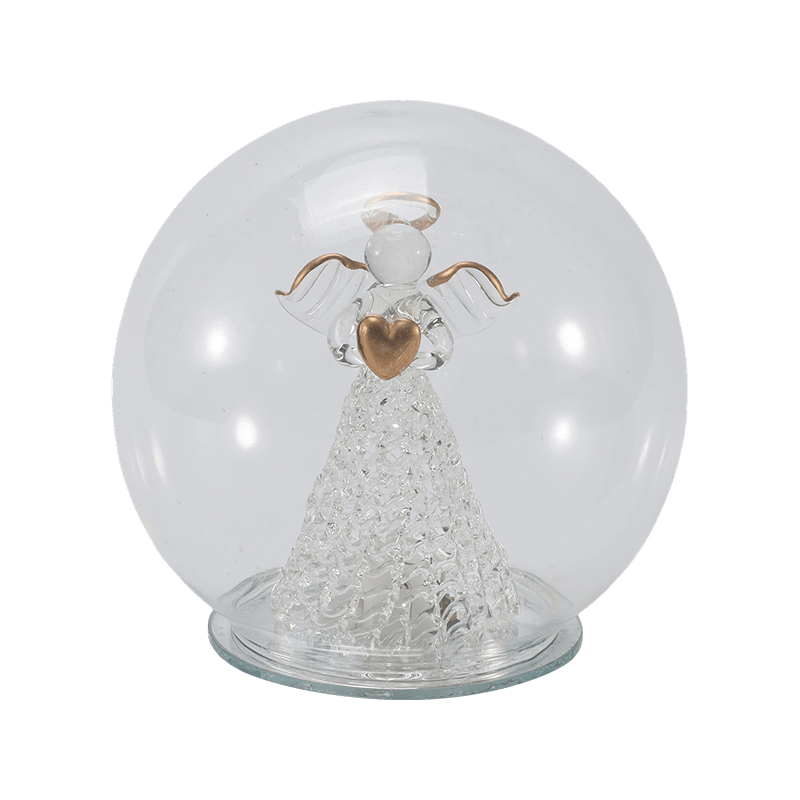Campana de cristal festiva y luz de globo (estilos de ángel/natividad/árbol de Navidad/bosque de ciervos)