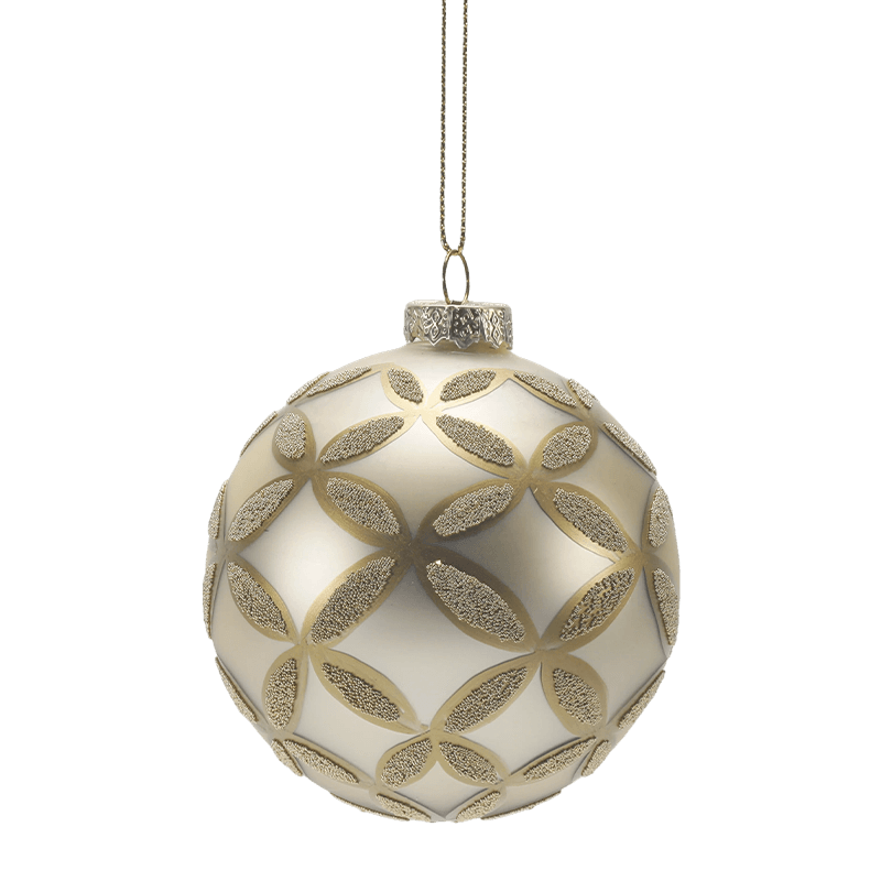 Bola de Navidad de cristal con purpurina pintada a mano de 8*8*8 m