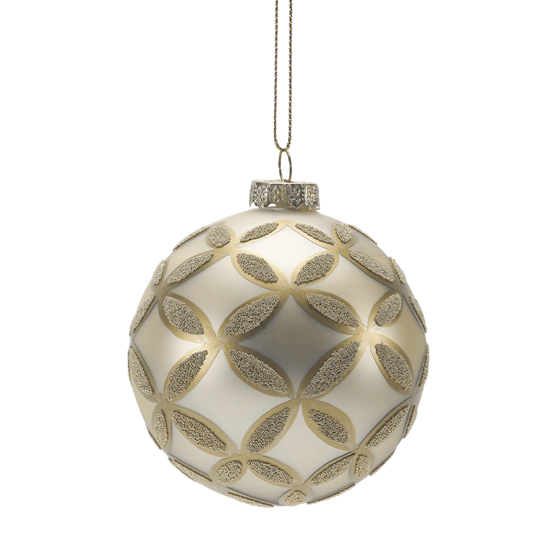 Bola de Navidad de cristal con purpurina pintada a mano de 8*8*8 m