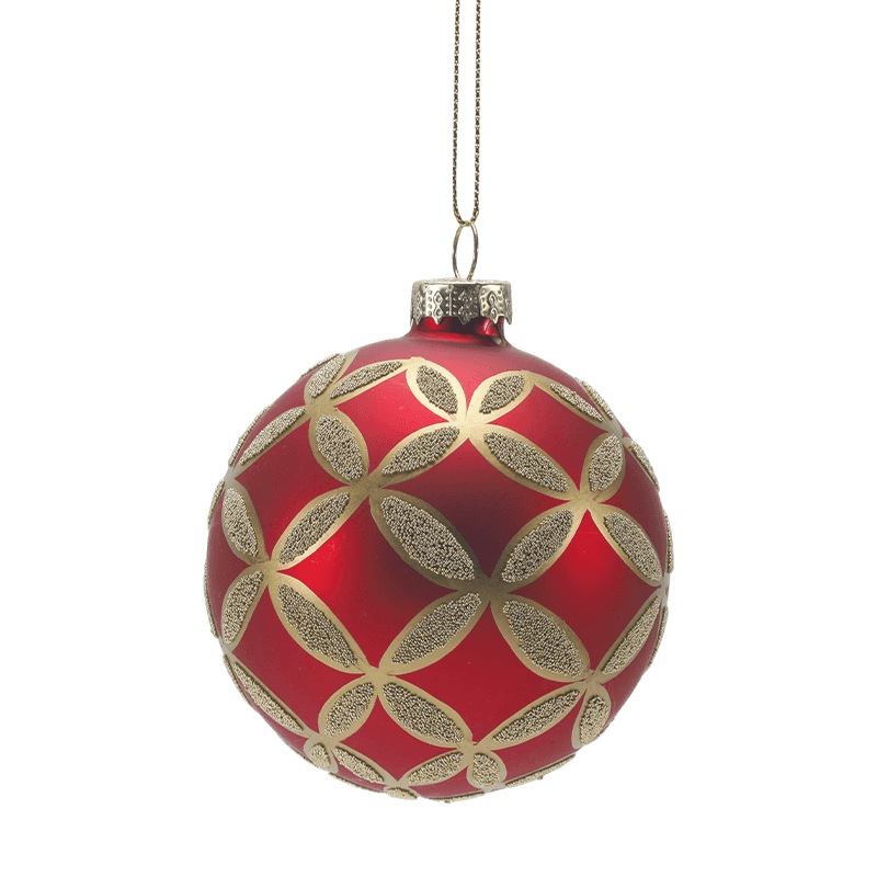Bola de Navidad de cristal con purpurina pintada a mano de 8*8*8 m