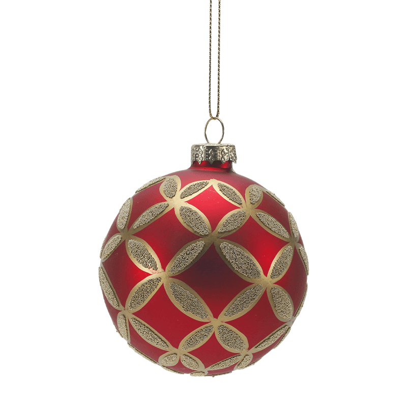 Bola de Navidad de cristal con purpurina pintada a mano de 8*8*8 m