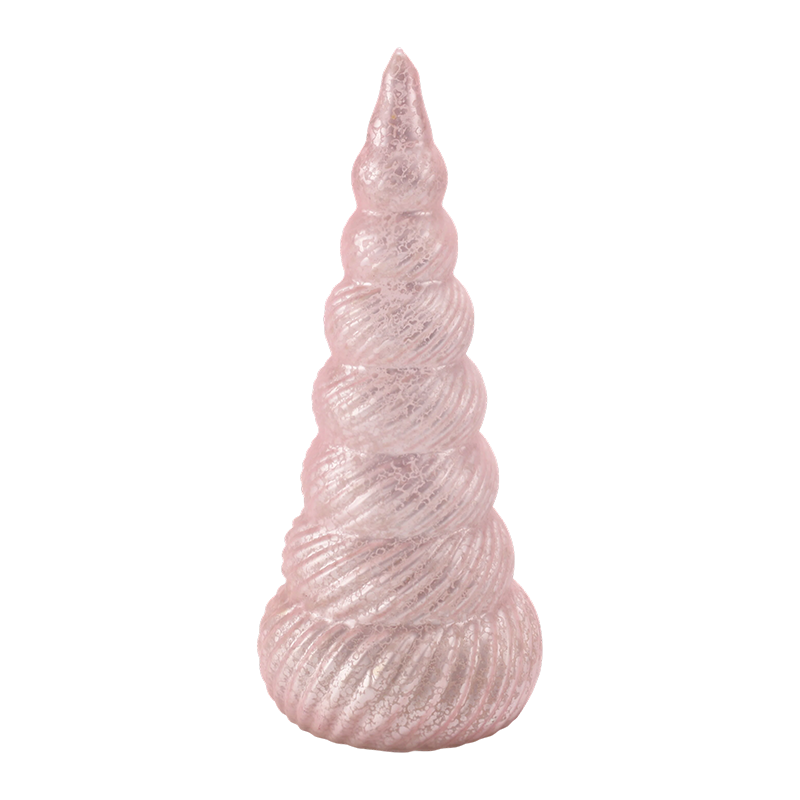 Decoración de árbol de Navidad con textura en espiral