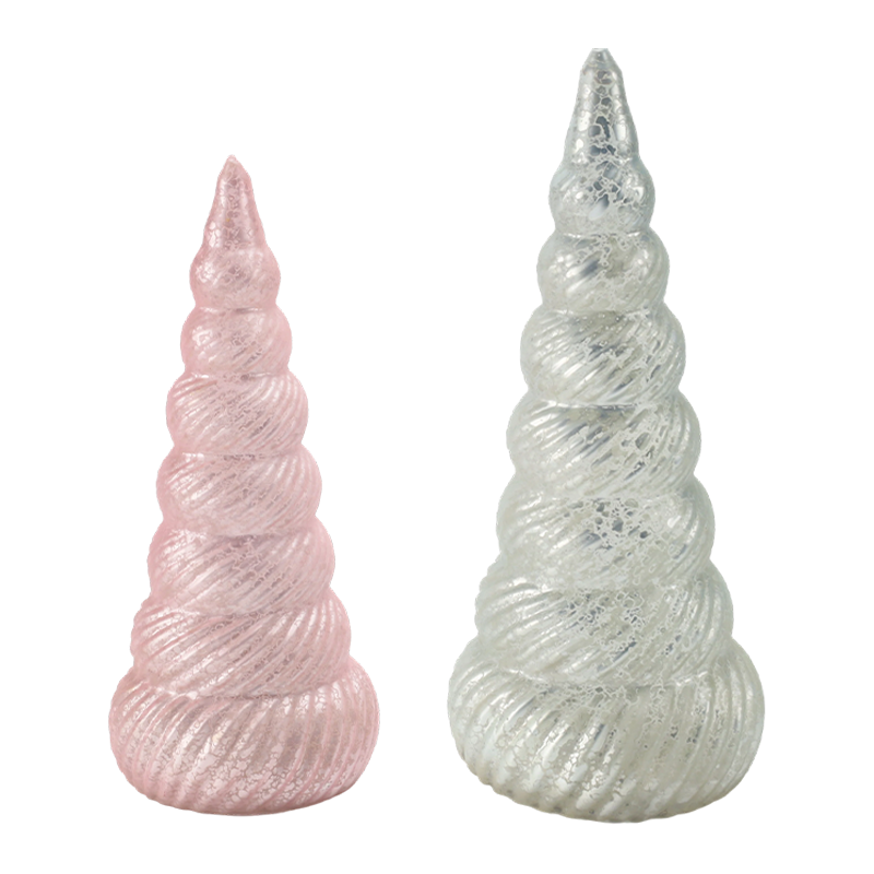 Decoración de árbol de Navidad con textura en espiral