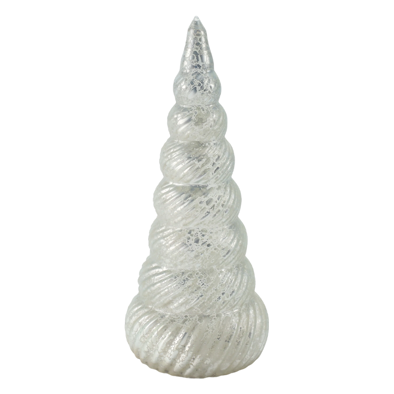 Decoración de árbol de Navidad con textura en espiral
