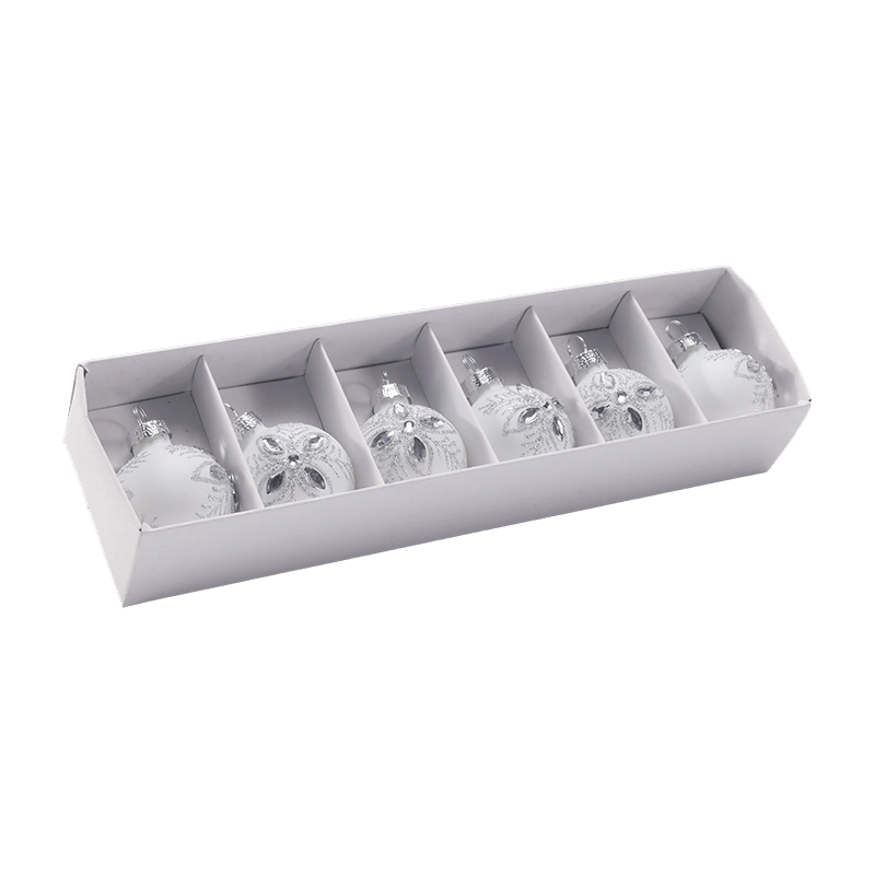 Juego de adornos festivos de bolas navideñas de cristal