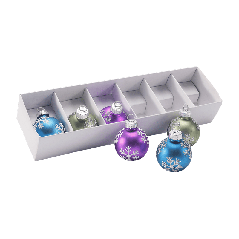 Juego de adornos festivos de bolas navideñas de cristal