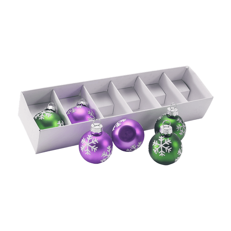 Juego de adornos festivos de bolas navideñas de cristal