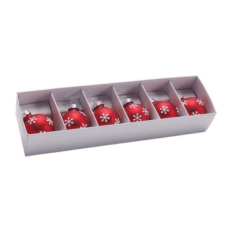 Juego de adornos festivos de bolas navideñas de cristal