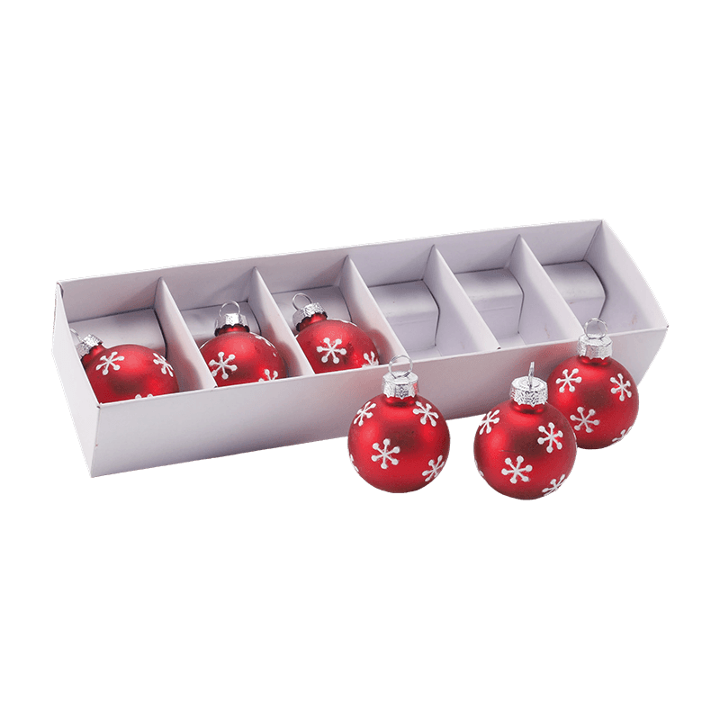 Juego de adornos festivos de bolas navideñas de cristal