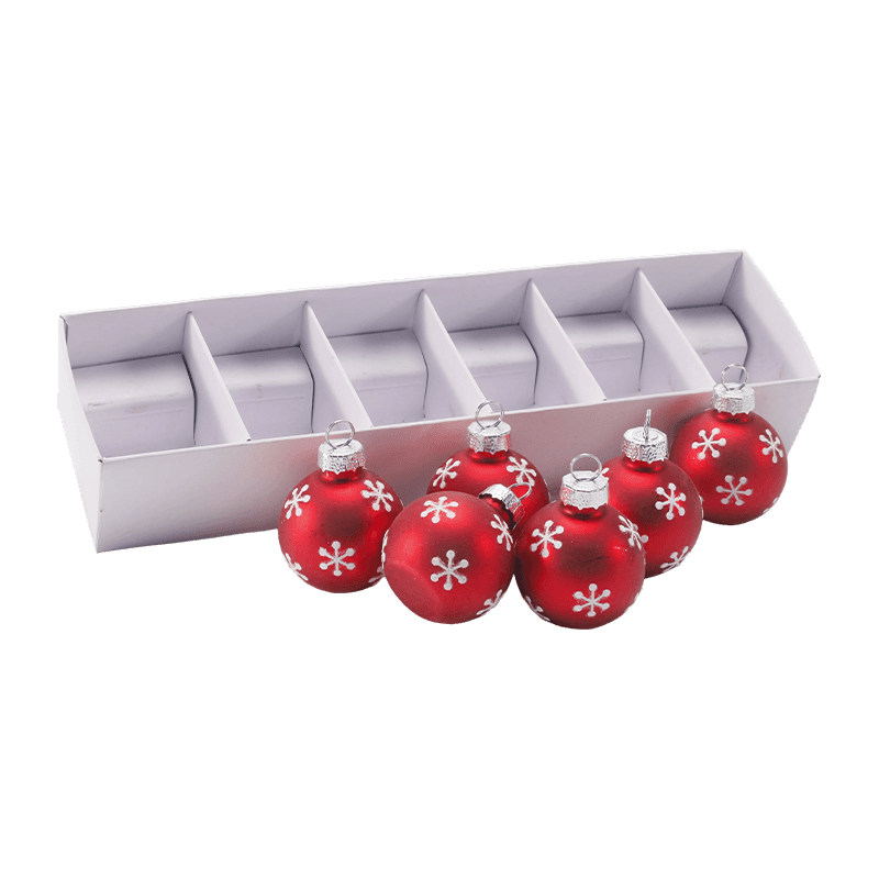 Juego de adornos festivos de bolas navideñas de cristal