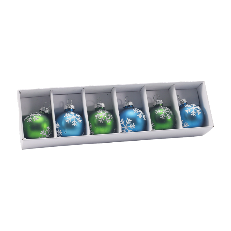 Juego de adornos de bolas navideñas de vidrio de primera calidad