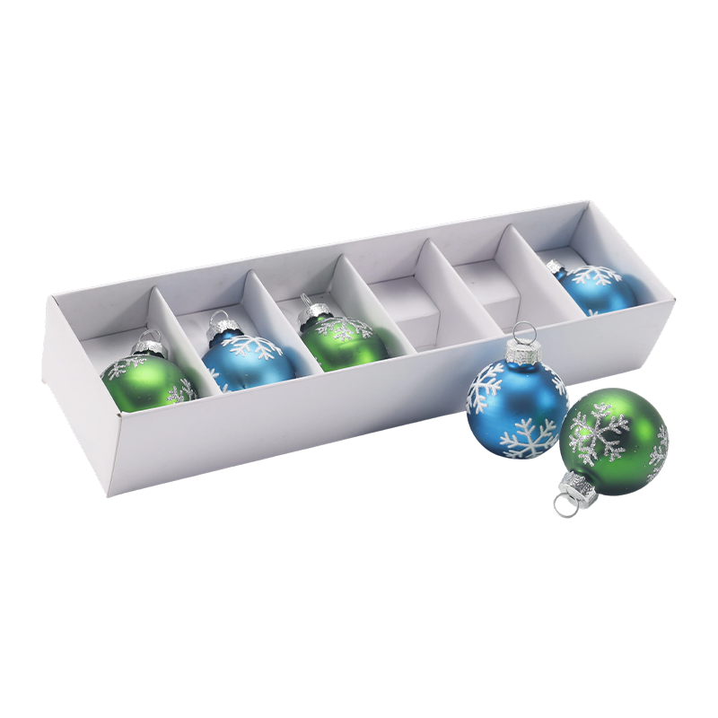 Juego de adornos de bolas navideñas de vidrio de primera calidad