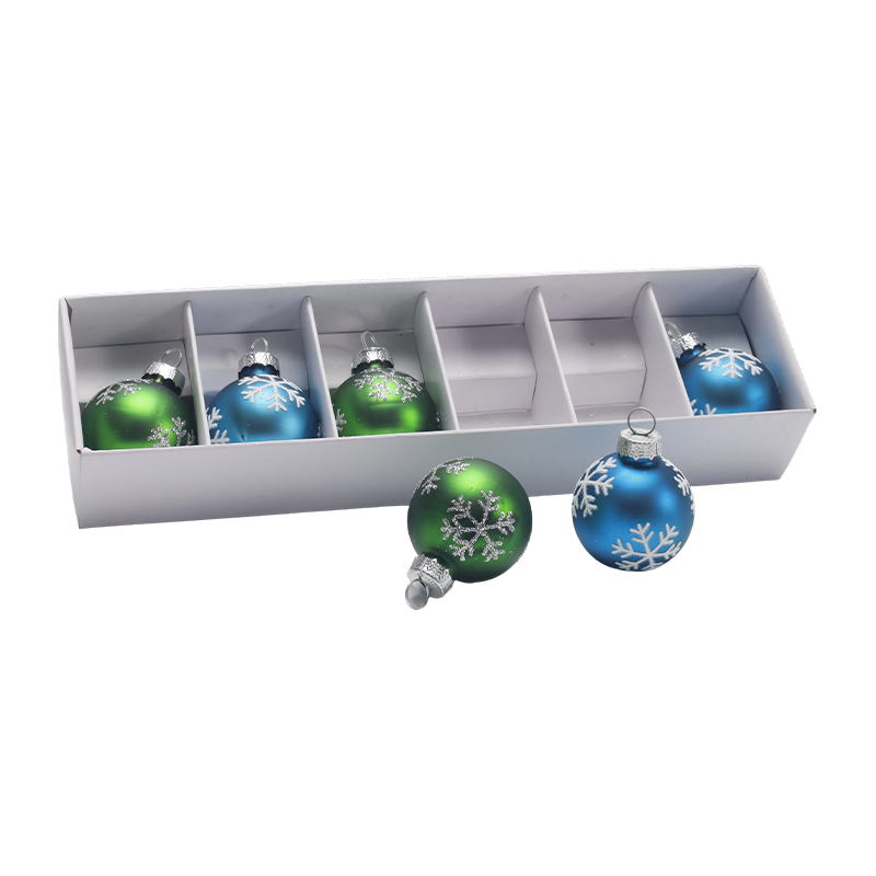 Juego de adornos de bolas navideñas de vidrio de primera calidad