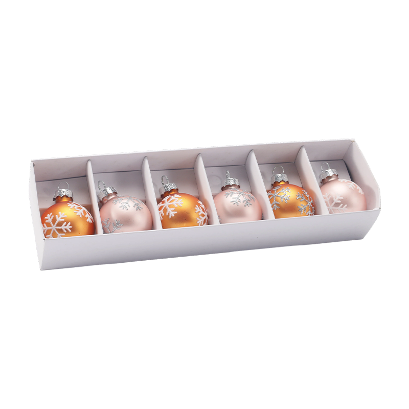 Juego de adornos de bolas navideñas de vidrio de primera calidad