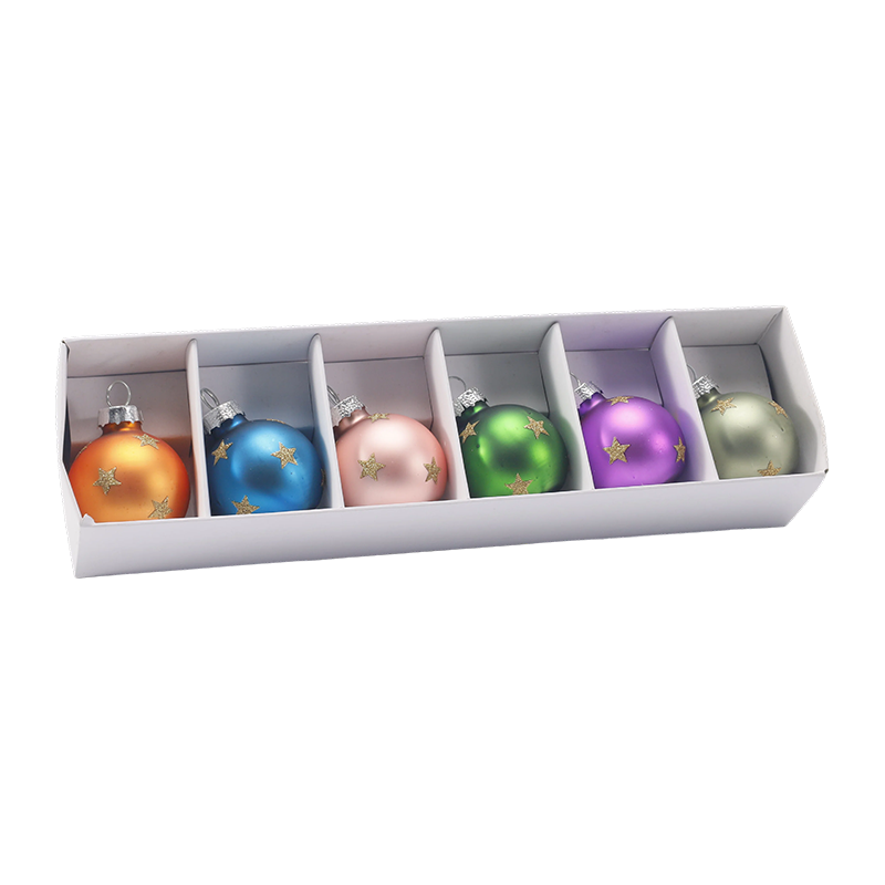 Juego de adornos de bolas navideñas de vidrio de primera calidad