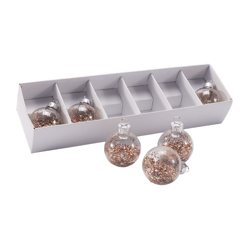 Juego de adornos festivos de bolas navideñas de cristal