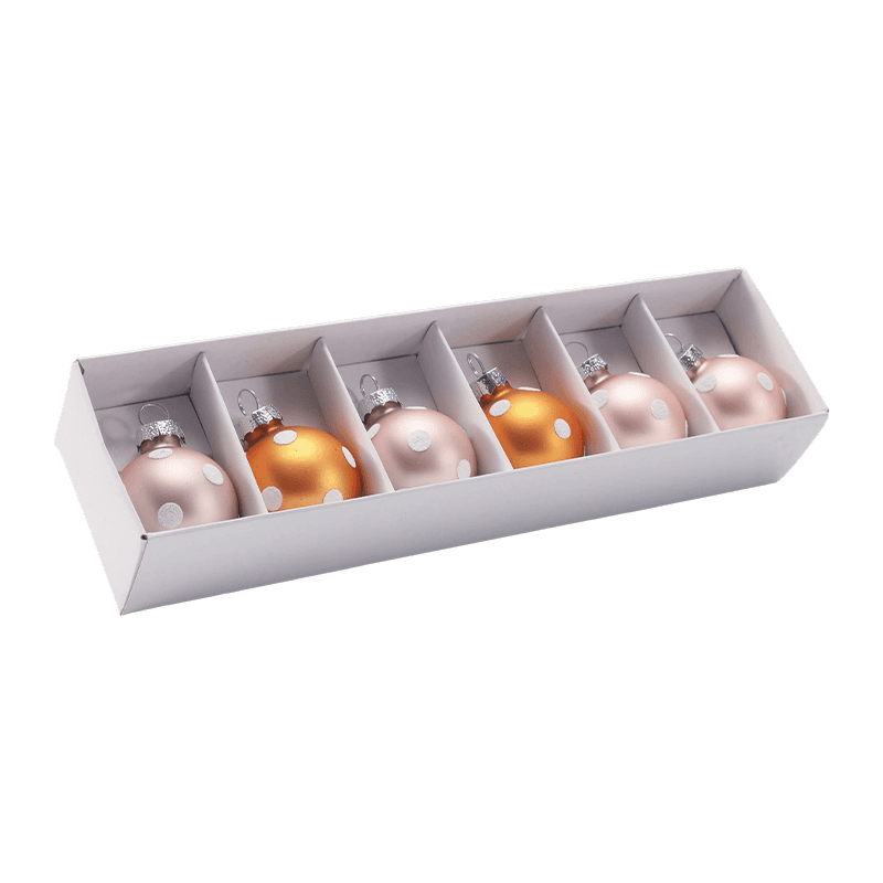 Juego de adornos festivos de bolas navideñas de cristal