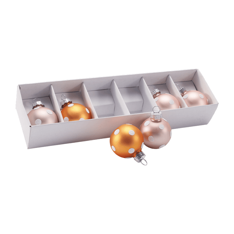 Juego de adornos festivos de bolas navideñas de cristal
