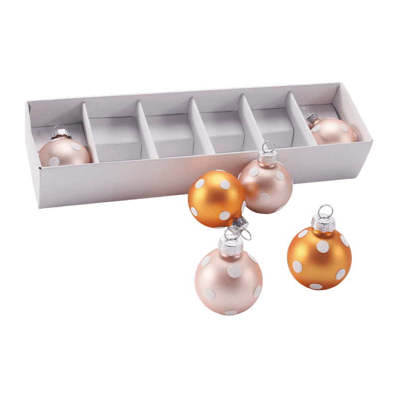 Juego de adornos festivos de bolas navideñas de cristal