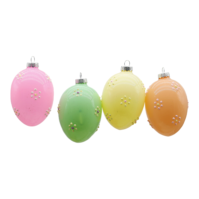 Juego de decoración de huevos de cristal de Pascua de 6*8 cm