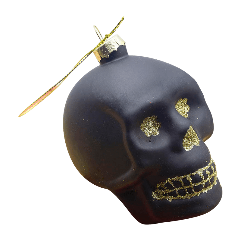 Juego de adornos de calavera de cristal de Halloween de 8*9 cm